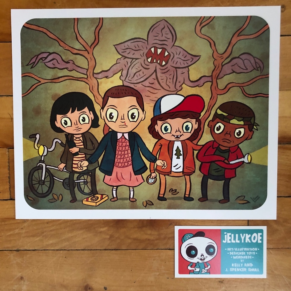 New Unused Stranger Things Sci-fi Pop Culture Fanart Print by Jellykoe